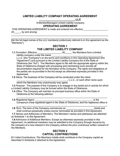 Company Operating Agreement Sample - How to draft a Company Operating Agreement Sample? Download ...