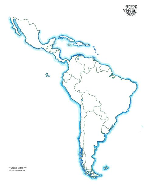 Mapa Da América Latina Para Colorir Materilea