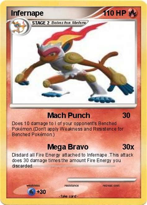 Infernape is the final evolution of the starter pokémon chimchar. Pokémon Infernape 253 253 - Mach Punch - My Pokemon Card