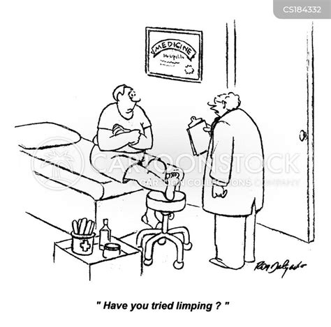 Leg Injury Cartoons And Comics Funny Pictures From Cartoonstock