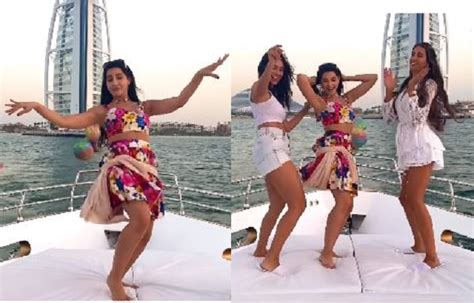 Nora Fatehis Belly Dance On Yacht Goes Viral Watch Kalingatv