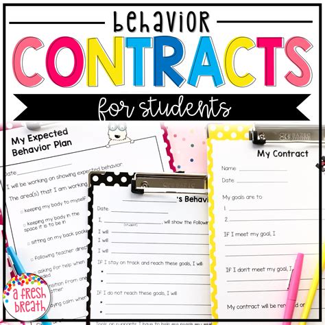 Behavioral Contract For Students 101 A Fresh Breath On Teaching