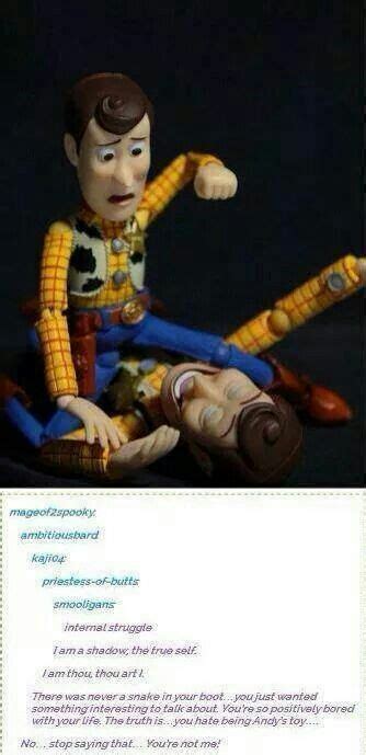 Here are woody's best quotes from the toy story movies. Hahahaha | Toy story funny, Creepy woody, Funny pictures