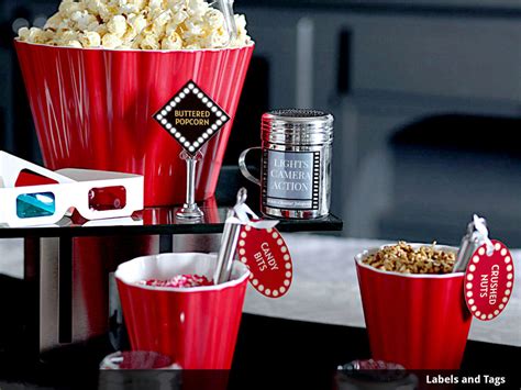 Printable Popcorn Bar Decorations Bundle With Signs Labels And Tags — Dell Cove Spices And More Co