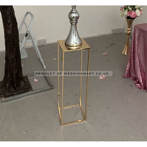 80cm Tall Rectangular Metal Wedding Flower Centerpiece Stands