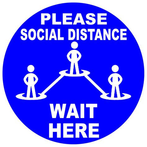 Social Distancing 6 Ft Floor Decal Name Tag Wizard