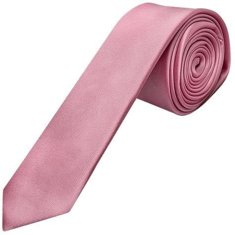 Dusty Pink Skinny Satin Tie