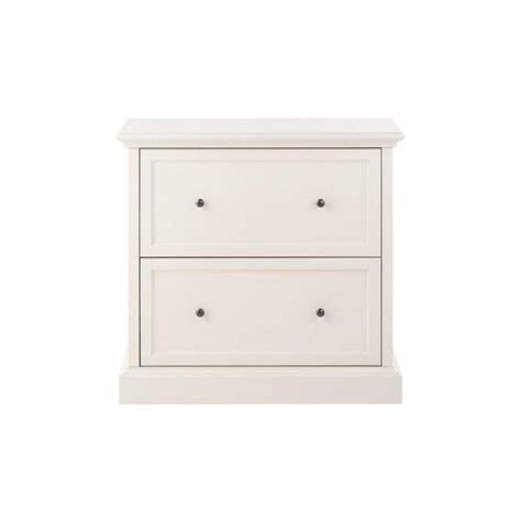 Elegant metal drop pull hardware finished in. Home Decorators Collection Royce Polar White Wood 2 Drawer ...