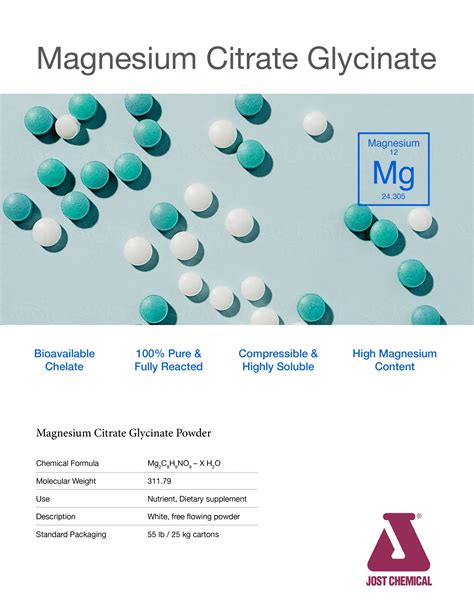 Magnesium Citrate Glycinate Jost Chemical Co