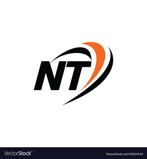 Nt Monogram Logo Royalty Free Vector Image Vectorstock