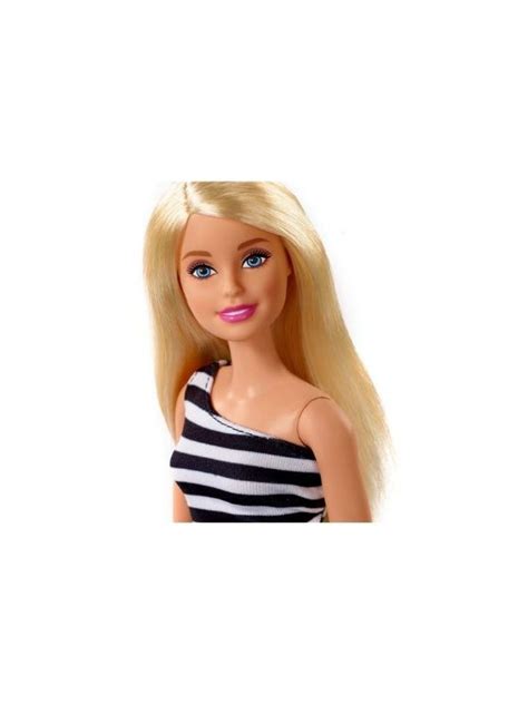 Barbie Glitz Doll Black And White Stripe Ruffle Dress Edamama