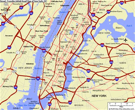 New York City Map And New York City Satellite Image