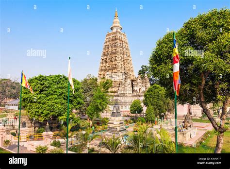 Mahabodhi Temple Complex In Gaya District In The State Of Bihar India