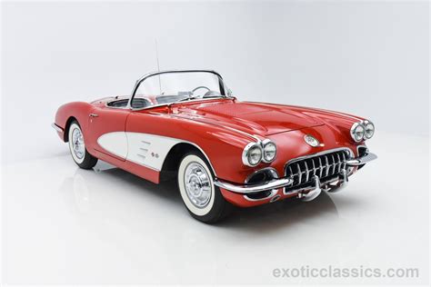 1958 C1 Red Cars Chevrolet Classic Convertible Corvette