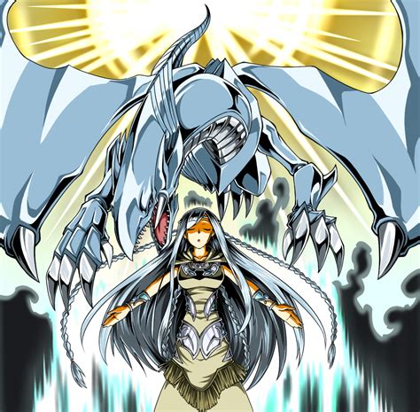 Blue Eyes White Dragon And Maiden With Eyes Of Blue Yu Gi Oh Drawn