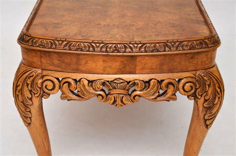 Antique Queen Anne Style Carved Walnut Coffee Table Marylebone Antiques
