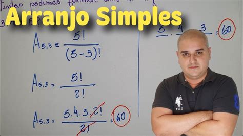 Análise Combinatória 03 Arranjo Simples Parte 1 Youtube