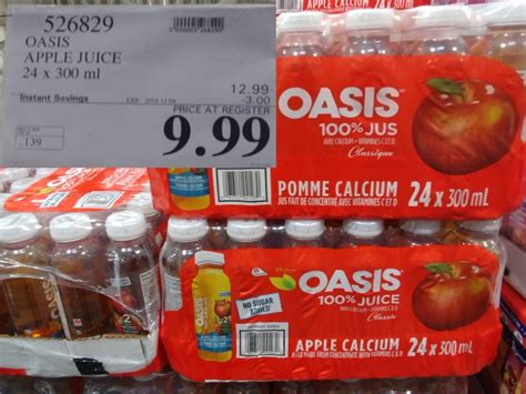 526829 Oasis Apple Juice 24 X 300 Ml 3 00 Instant Savings Expires On