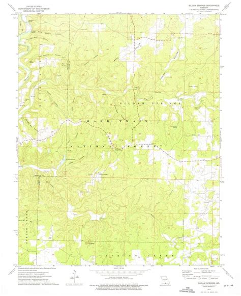 1973 Siloam Springs Mo Missouri Usgs Topographic Map Siloam