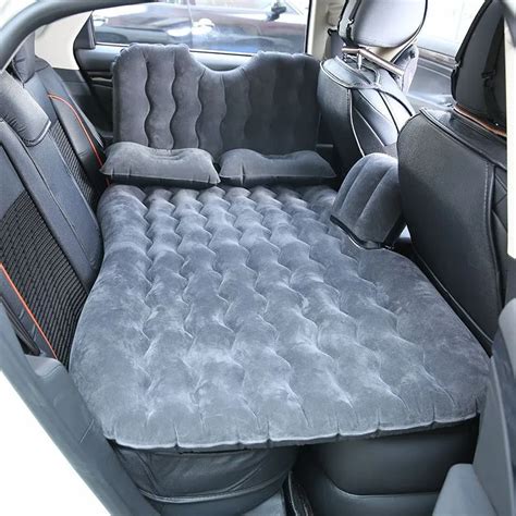 Upgraded Car Travel Inflatable Bed Air Mattress Back Seat Portable Camping Bed Sofa Cushion With
