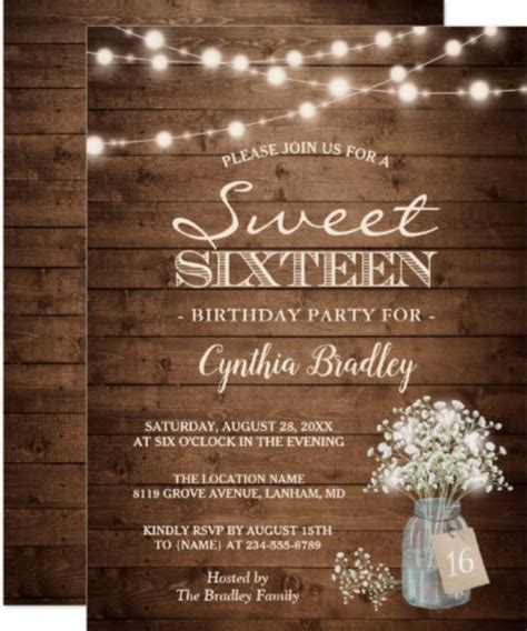 11 Sweet Sixteen Birthday Invitation Designs And Templates Psd Ai