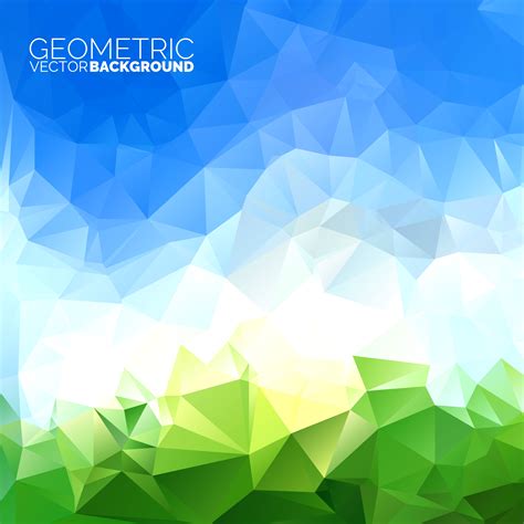 Vector Geometric Triangles Background Abstract Polygonal Sky Design