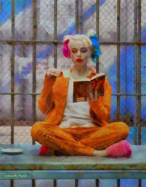 Harley Quinn Jailed Pa2 Painting By Leonardo Digenio Fine Art America