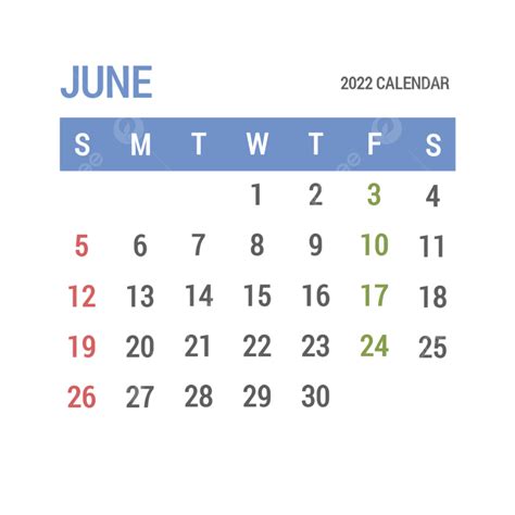 June Calendar Png Transparent Blue Printable Calendar Of Regular