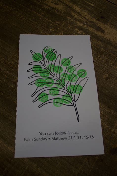 Craft Sample For Extended Toddlers Week 1 Palm Branch Palm Sunday