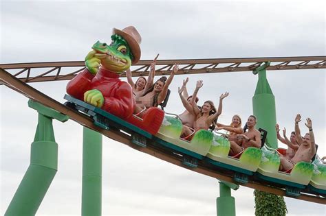 Pictures As Naked Rollercoaster Riders Fail To Break Guinness World
