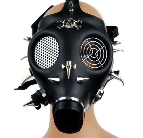 Spike Skull And Cross Full Gas Mask Gothic Techno