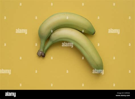 Pair Of Fresh Yellow Isolated Banana Stock Photo Alamy