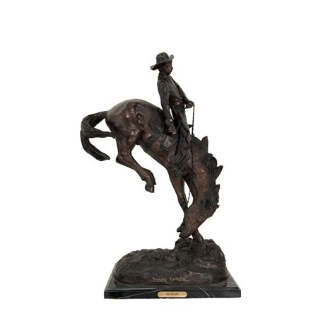 Srb057078 Bronze Frederic Remington Outlaw Table Top Sculpture On