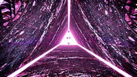 Download Wallpaper 3840x2160 Triangle Glow 3d Hd Background