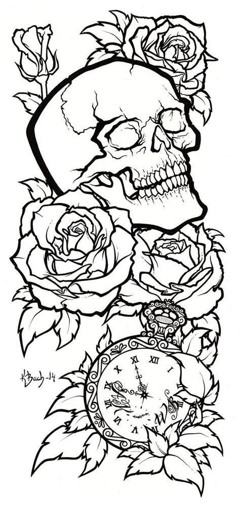 Skull Tattoo Design Lineart By Blueundine On Deviantart