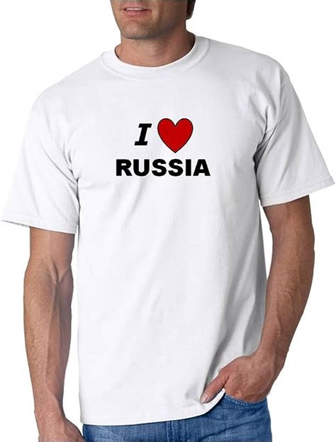 I Love Russia Country Series White T Shirt Size Xxl Clothing
