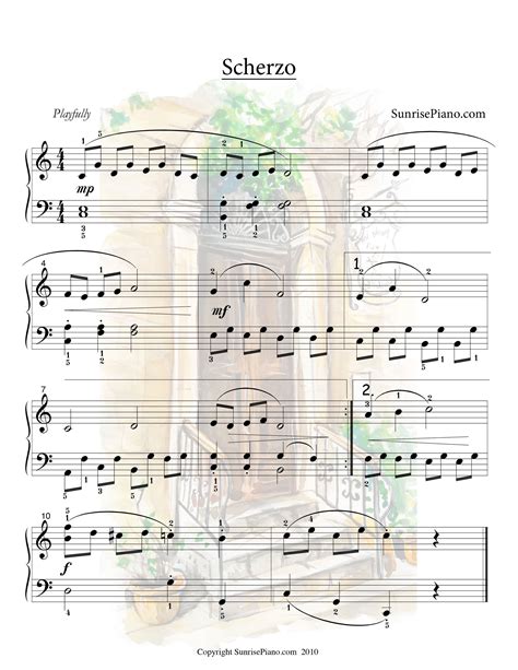 Scherzo Early Intermediate Piano Sheet Music