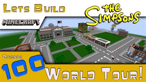 Minecraft Springfield Lets Build World Tour E100 Youtube