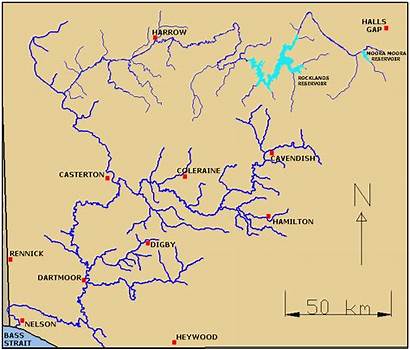 River Map Glenelg Victoria Australia Vic Wannon