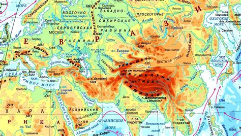 Физическая карта мира с названиями гор - Фото подборки 3