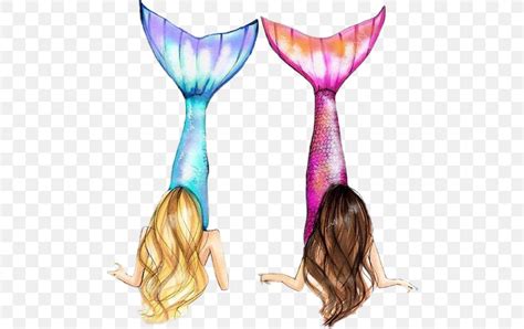 Mermaid Drawing Best Friends Forever Painting Png 488x517px Mermaid