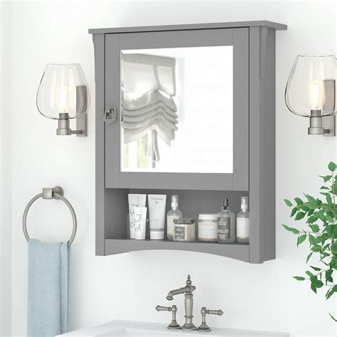 Bush Furniture Salinas Bathroom Medicine Cabinet With Mirror Walmart