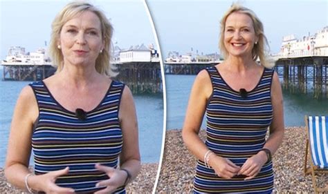 Bbc Weather Carol Kirkwood Flaunts Incredible Curves In Clingy Dress