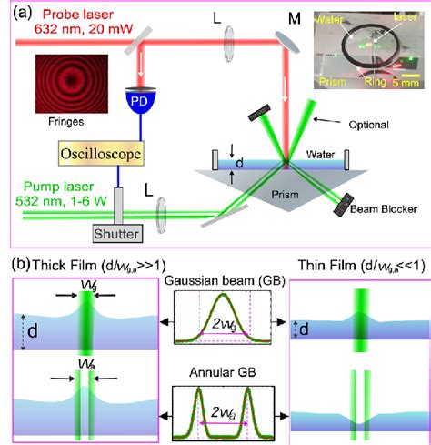 a Schematic of experimental setup A collimated He Ne laser λ 632