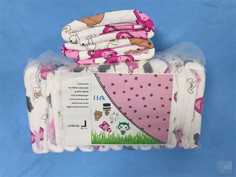 12 Pack 5 Colors Design Adult Baby Diapers