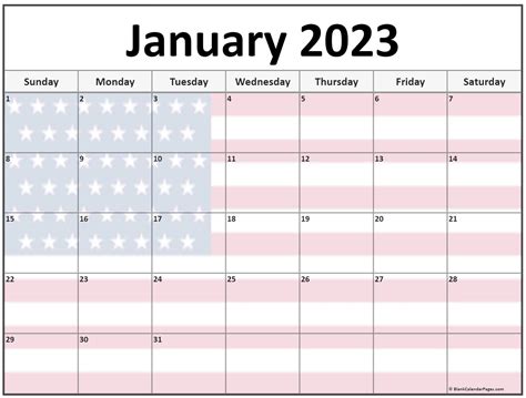 January 2023 Free Printable Calendar Customize And Print