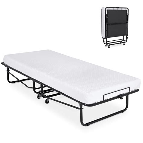 Best Choice Products Folding Rollaway Cot Sized Mattress Guest Bed W