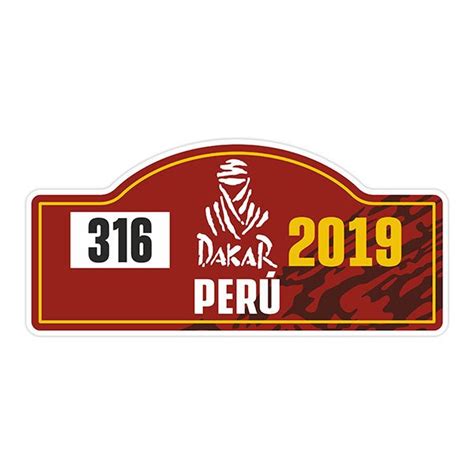 Sticker Dakar 2019 Customized Number
