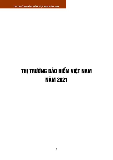 Thi Truong Bao Hiem Viet Nam Nam 2021 Các Phương Pháp Tối ưu Hoá Và