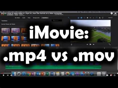 Your computer will be at risk getting infected with spyware, adware, viruses, worms, trojan horses these infections might corrupt your computer installation or breach your privacy. iMovie: How to save video in .mp4 vs .mov file format on ...